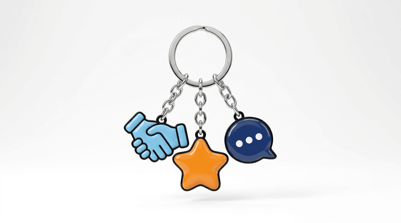 Colorful illustrated objects representing creator partnerships